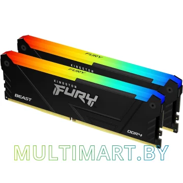Оперативная память Kingston FURY Beast RGB 2x16GB DDR4 PC4-25600 (KF432C16BB12AK2/32)